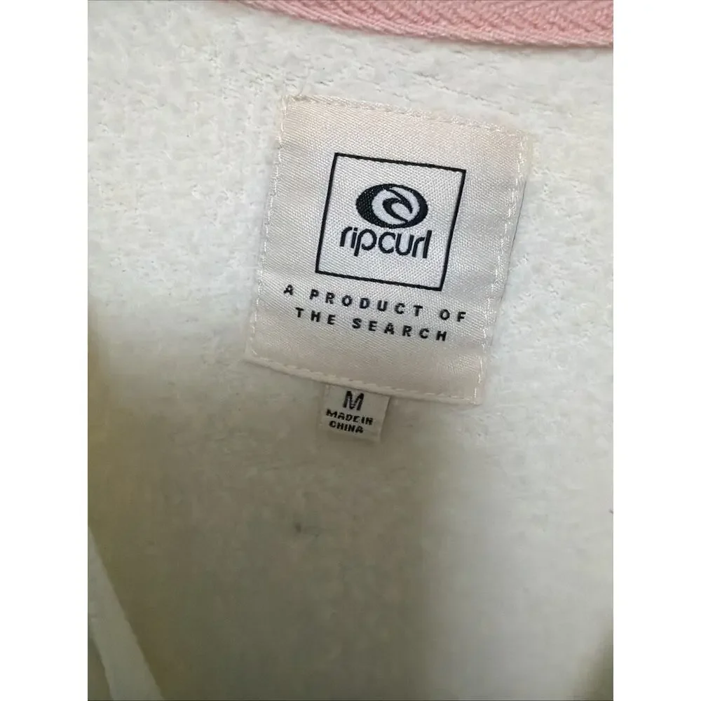 Rip Curl Surf Women’s Crewneck Sweatshirt Striped Sleeve Beige Women's M - Picture 3 of 9